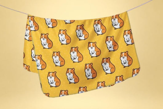 Cute Hamster Blanket - Hamster Blanket Minky Fleece Blanket - Cute Gift For Hamster Lovers - [Small / Medium / Large]