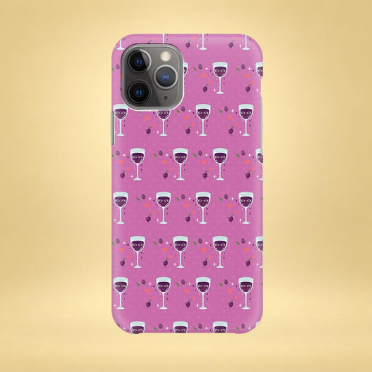 Purple Wine Lover iPhone Case - Multiple Case Sizes Available - Alcohol iPhone Cover, Wine iPhone Case