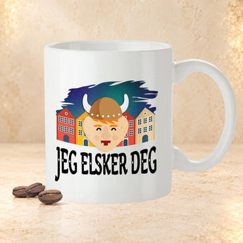 Norwegian Lovers Mug - Viking [Gift Idea For Him or Her - Makes A Fun Present] I Love You Norwegian Mug - Norway / Jeg Elsker deg