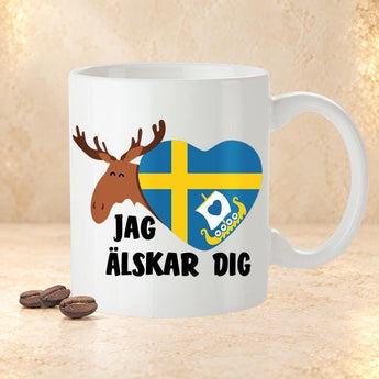 Swedish Lover Mug [Gift Idea For Him or Her - Makes A Fun Present] I Love You - Sweden