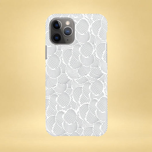 Cool Geometric White and Black Line Phone Case - Multiple Case Sizes Available - Geometric White and Black Themed iPhone Cover, iPhone Case
