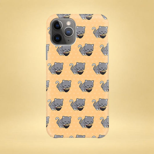 Yellow Cat Ramen iPhone Case - Multiple Case Sizes Available - Ramen iPhone Cover, Ramen iPhone Case