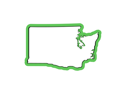 Green Washington State Cookie Cutter