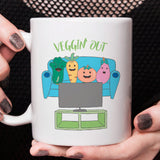 Free Shipping Worldwide  - Veggin' Out - Funny - Coffee Mug