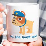 Free Shipping Worldwide - Put Your Hands Pup - Cute Puppy Mug [Gift Idea - Makes A Fun Present]
