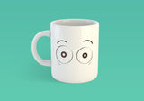 Set of 4 Coffee Mug Eyes - Eye Roll, Tired Eyes, Surprised Eyes, Side-Eye [Gift Idea - Makes A Fun Present]