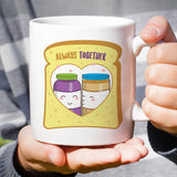 Peanut Butter & Jelly Love Mug - Say I Love You With PB and J - Cute Coffee Mug [Gift For Him / Gift For Her]