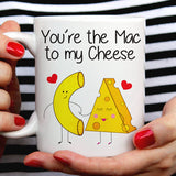 Free Shipping Worldwide - Mac Love Not War - Cute Macaroni Mg [Gift Idea - Makes A Fun Present] [For Him / For Her] Cute Mac and Cheese Mug