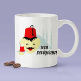 Turkish Lovers Mug - [Gift Idea For Him or Her - Makes A Fun Present] I Love You Turkish Mug - Turkey  Seni Seviyorum