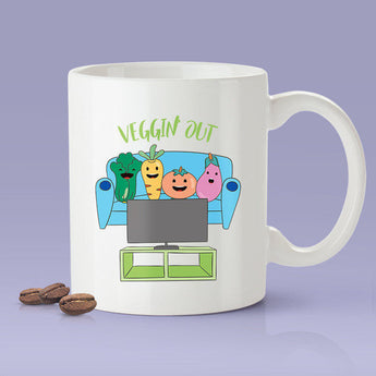 Free Shipping Worldwide  - Veggin' Out - Funny - Coffee Mug