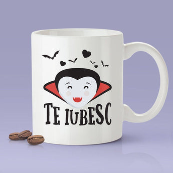Romanian Lovers Mug - [Gift Idea For Him or Her - Makes A Fun Present] I Love You Vampire Mug - Romania  Te Iubesc