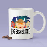 Norwegian Lovers Mug - Viking [Gift Idea For Him or Her - Makes A Fun Present] I Love You Norwegian Mug - Norway / Jeg Elsker deg