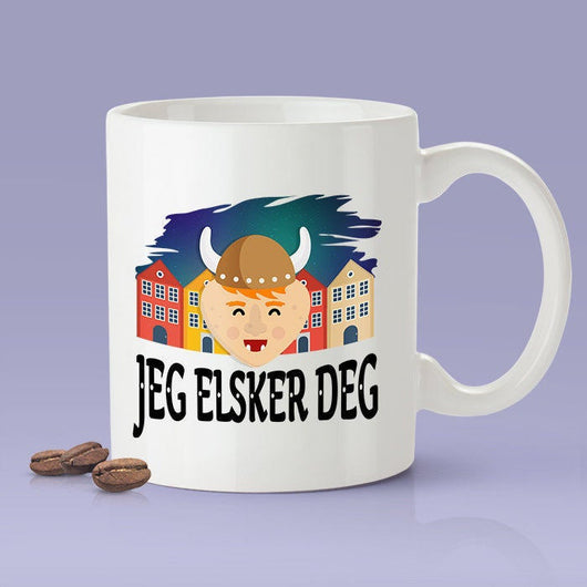 Norwegian Lovers Mug - Viking [Gift Idea For Him or Her - Makes A Fun Present] I Love You Norwegian Mug - Norway / Jeg Elsker deg