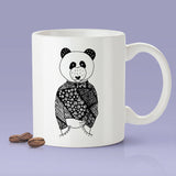 Free Shipping Worldwide - Hipster Panda Coffee Mug  [Gift Idea - Makes A Fun Present] Black & White