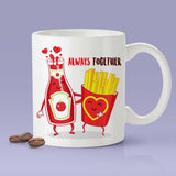 Free Shipping Worldwide - Ketchup & Fries - Always Together Love Mug [Gift Idea - Makes A Fun Present] [For Him / For Her] Cute Couple Mug
