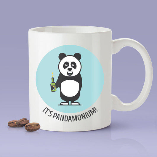 It's Pandamonium Coffee Mug  [Gift Idea - Makes A Fun Present] Blue