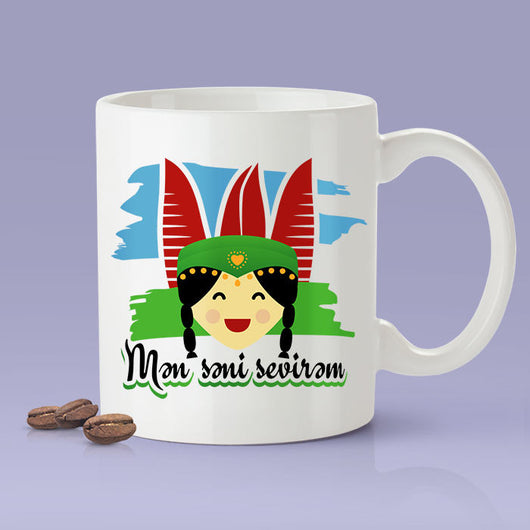 I Love You Mug - Azerbaijani Gift Idea [For Him or Her - Makes A Fun Present]  iMən səni sevirəm  - Azerbaijan