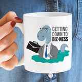 Getting Down To Biz-Ness Mug - Loch Ness Monster [Gift Idea - Makes A Fun Present]