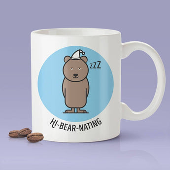 Hibernating - Cute Hybearnating  Funny Coffee Mug - Bear Lover  [Gift Idea - Makes A Fun Present]