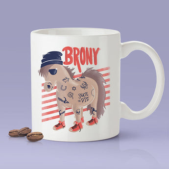 Free Worldwide Shipping - Brony - Funny Bro Pony Coffee Mug [Gift Idea - Makes A Fun Present] / Horse Mug