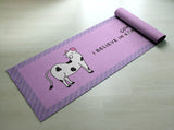 I Believe In Cow-Ma - Cute Cow Karma Yoga Mat - Practice Yoga In Style [Gift Idea / Fun Present] Exercise Mat / Bitilasana