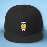 Gangster Panda Baseball Hat - Makes A Fun Present] Cute Panda Black Cap - Thug Out In Style Blue / Yellow