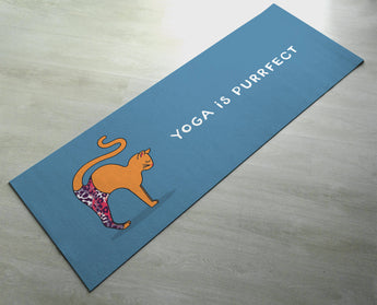 Free Shipping Worldwide - Cool yoga mat - Yoga Is Purrfect -  [Yoga Gift Idea / Fun Present] Fitness Mat
