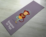 Free Shipping Worldwide - Bananas For Yoga - Cute Monkey Yoga Mat -  [Gift Idea / Fun Present] Exercise Mat / Monkey Gift / Purple Yoga Mat