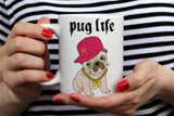 Free Shipping Worldwide -Pug Life - Cute Pug Dog Mug  [Gift Idea - Gift For Him or Her] Blue