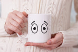 Surprised / Concerned Eyes Gift Mug [Gift Idea For Him or Her - Makes A Fun Present]