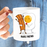Free Shipping Worldwide - Bacon & Eggs Love Mug - Always Together [Gift Idea - Makes A Fun Present] [For Him / For Her] Cute Breakfast Mug