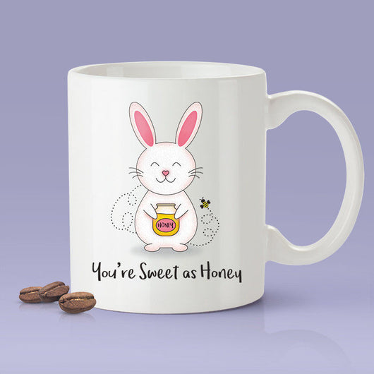 Sweet As Honey - Bunny  Love Mug [Gift Idea - Makes A Fun Present] [For Him / For Her] Cute Bunny Mug
