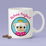 Free Shipping Worldwide  - Picture Pugfect - Cute Pug Dog Mug  [Gift Idea - Gift For Him or Her] Blue& Green
