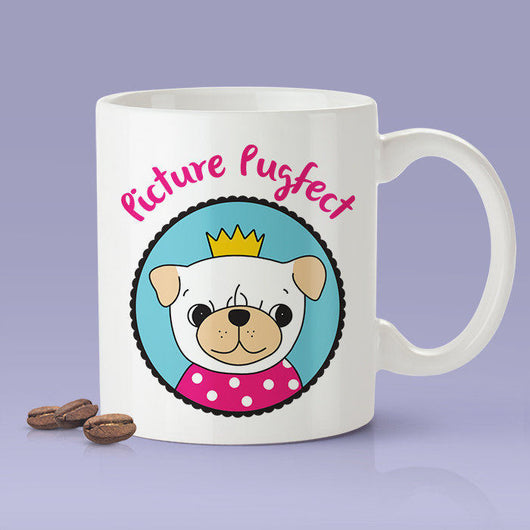 Free Shipping Worldwide  - Picture Pugfect - Cute Pug Dog Mug  [Gift Idea - Gift For Him or Her] Blue& Green