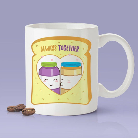 Peanut Butter & Jelly Love Mug - Say I Love You With PB and J - Cute Coffee Mug [Gift For Him / Gift For Her]