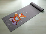 Free Shipping Worldwide- Spiritual AF Orange & Purple Fox Yoga Mat -  [Gift Idea / Fun Present] Exercise Mat / Cute Animal Yoga Mat