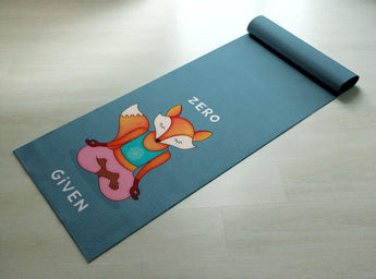 Zero Fox Given - Colorful Yoga Mat - Cute Animal Yoga Mat  [Fun Present]