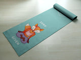 Zero Fox Given - Yoga mat - Practice Yoga In Style [Gift Idea] / Non slip exercise mat / Cute animal yoga mat