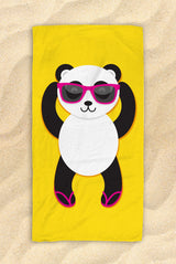 Panda Beach Towel [Blue / Yellow / Green] -  Cute PandaTowel  - Hit The Beach In Style [Gift Idea / Fun Present] Panda Gifts 30”x60”