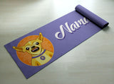 Free Shipping - Purple Printed Namaslay Dog Yoga Mat - Customized Yoga gifts for him/her - Thick & tear proof material - Green Yoga Mat