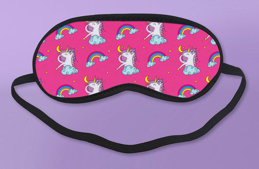 Free Worldwide Shipping - Cute Pink & Rainbow Unicorn Sleeping Mask [Gift Idea / Fun Present] Eyeshade