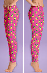 Free Shipping Worldwide! Pink Pineapple Leggings - Cute Pineapple Clothing