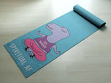 Spiritual AF - Cute Dinosaur Yoga Mat  - Practice Yoga In Style [Gift Idea / Fun Present]