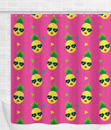 Free Shipping! Pineapple Shower Curtain [Gift Idea / Fun Present] Bathtub Curtain - Fruit Shower Curtain