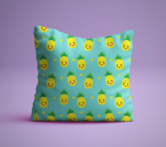 Free Shipping! Pineapple Pillow With Hearts -  The Perfect Bedroom Pillow For Pineapple Lovers - Cute Decorative Pillow 18x18 inches