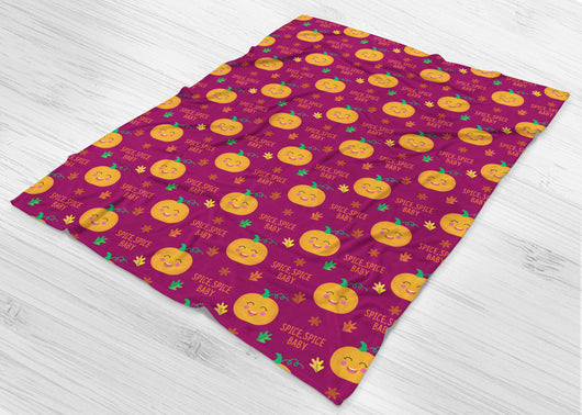 Spice, Spice Baby - Cute Fall Fleece Blanket - Sleep In Style - [Small / Medium / Large] Pumpkin Spice Loverse