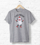 Fleece Navidad - Ugly Christmas Shirt - Holiday Tee Shirt - Cute Lamb Spanish Tee