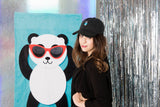 Free Shipping Worldwide - Gangster Panda Baseball Hat - Makes A Fun Present] Cute Panda Black Cap - Thug Out In Style Blue / Yellow