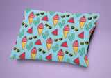 Summer Themed Dog Bed Pillow - Cute Dog Cushion For Your Favorite Pup
