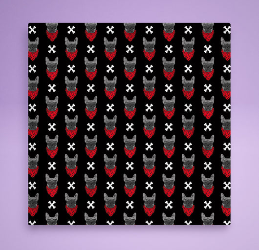 Dog Bandana -  Bad To The Bone Dog Banda - Cute Fashion For Your Favorite Pup -  Red & White Skulls